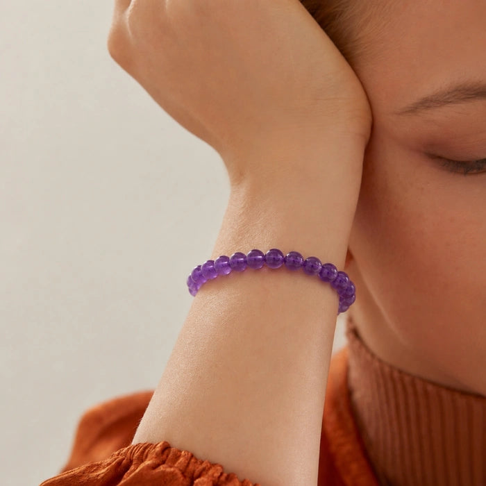 Healing Aura Amethyst  Bracelet