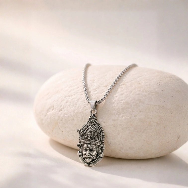 Khatu Shyam Silver Pendant