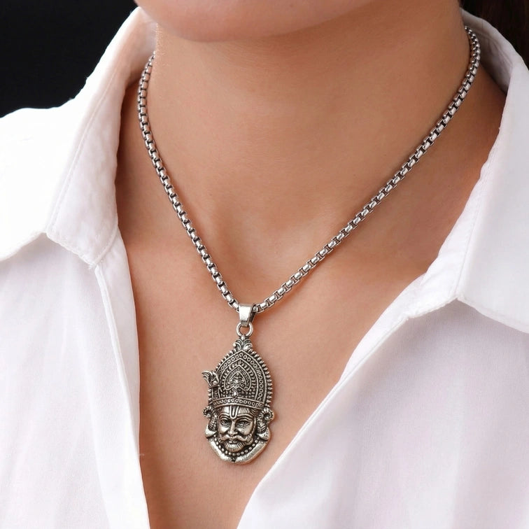Khatu Shyam Silver Pendant