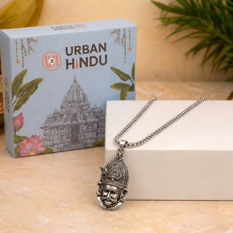 Khatu Shyam Silver Pendant