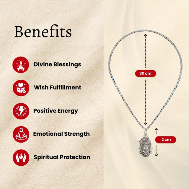 Khatu Shyam Silver Pendant