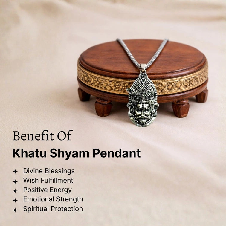 Khatu Shyam Silver Pendant