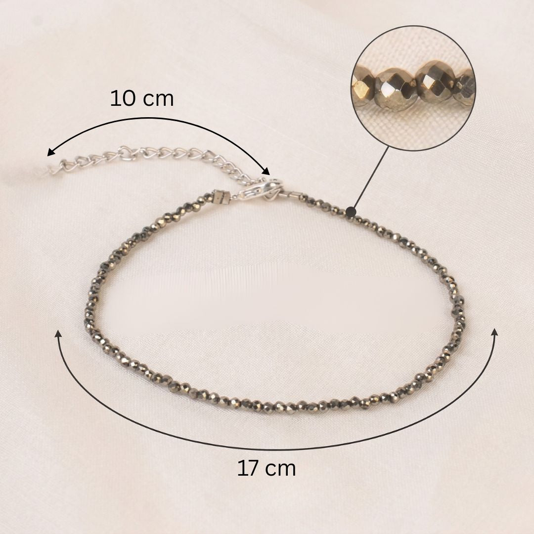 Raw Pyrite Anklet