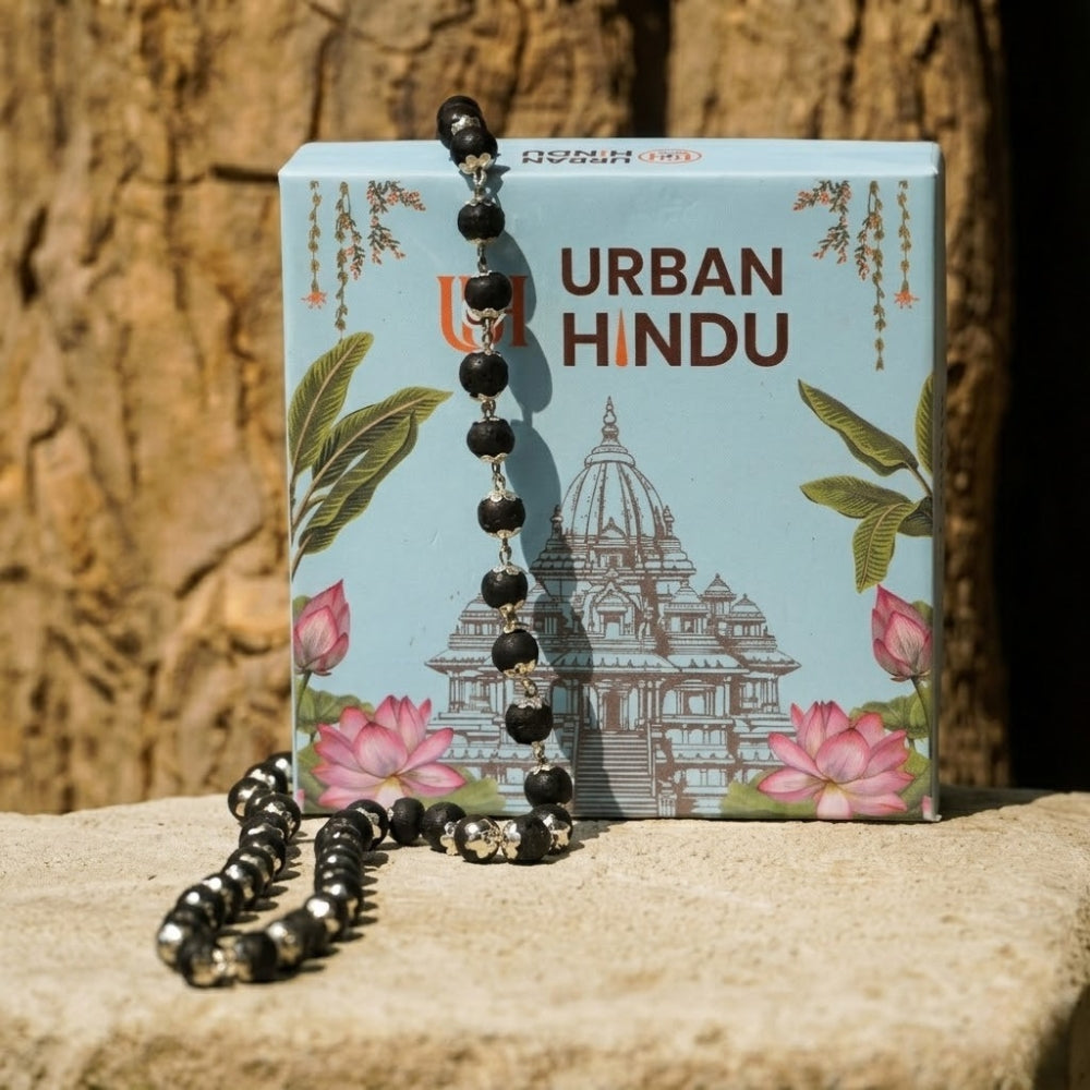 Silver Capped Karungali Mala