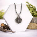 Silver Hanuman Face Pendant with Chain
