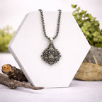 Silver Hanuman Face Pendant with Chain