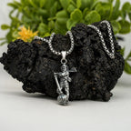 Silver Hanuman Gada Pendant with Chain