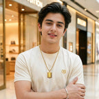 Golden Om Pendant with Chain
