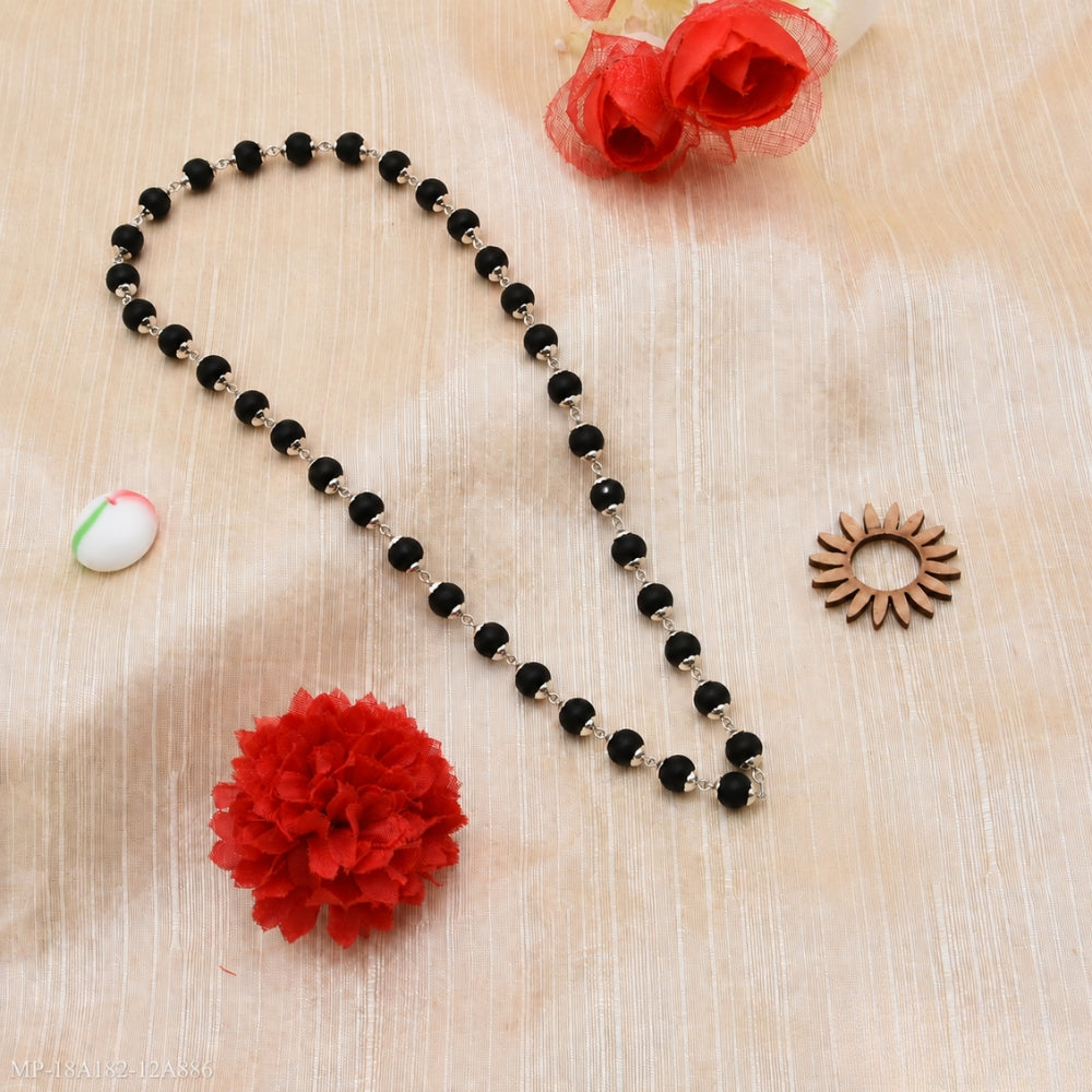 Silver Capped Karungali Mala