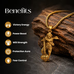 Golden Hanuman Gada Pendant with Chain