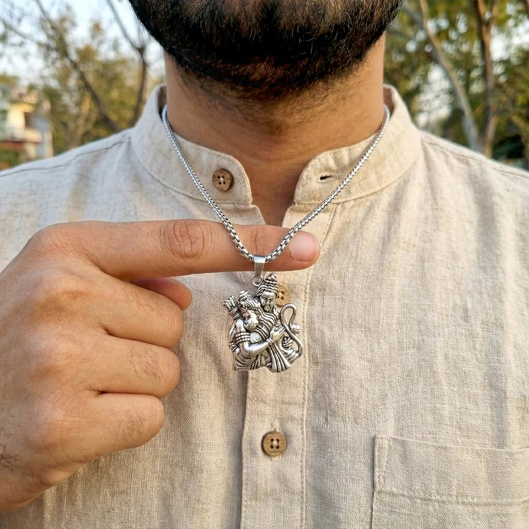 Ram Hanuman Pendant with Chain