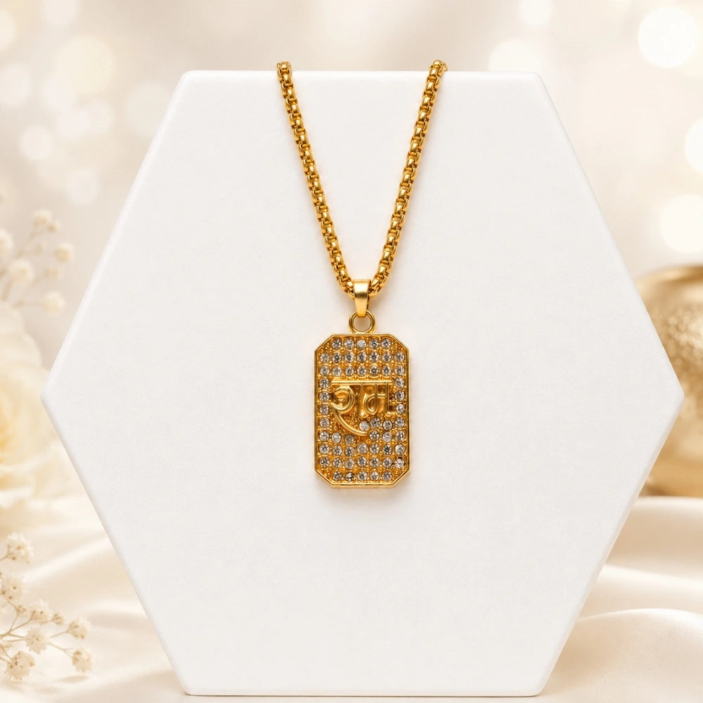 Shree Ram Gold Plated Pendant